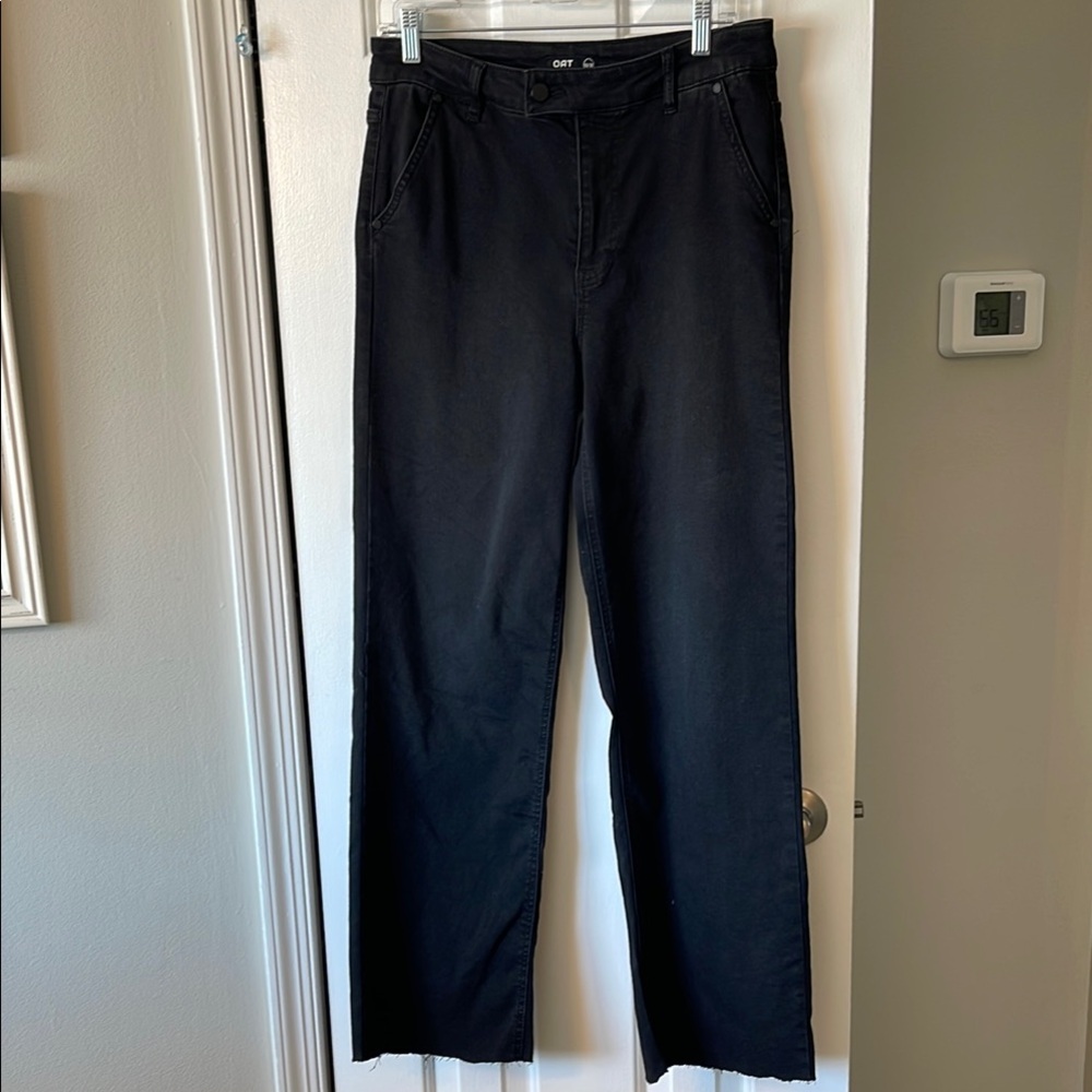 OAT Black Wide-Leg Pants